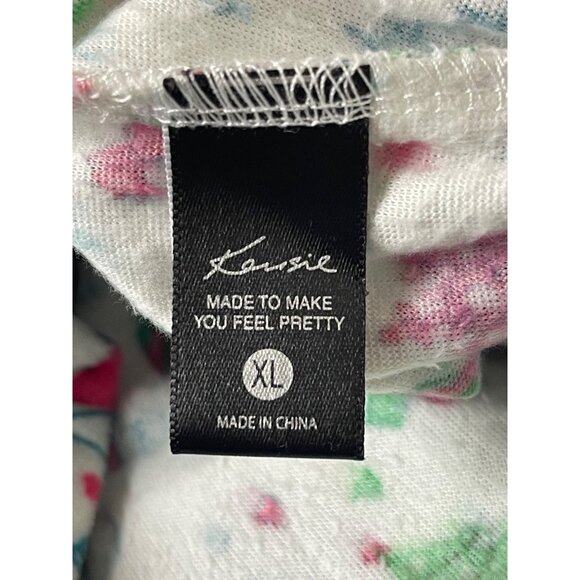 Christmas Pajama Top By Kensie Womens Size XL 100% Polyester Festive Print - Picture 5 of 6